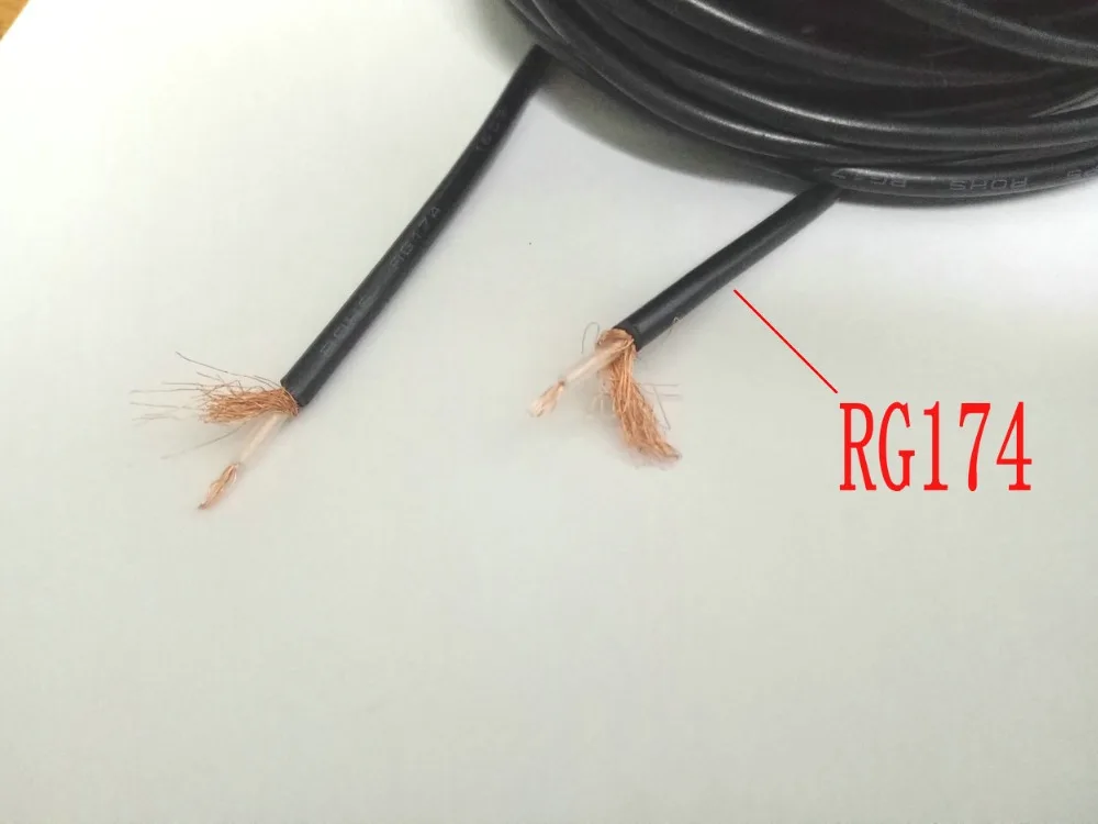 

1 Reel 20M RF Coaxial Cable Adapter Connector 50ohm RG174 CABLE BLACK New