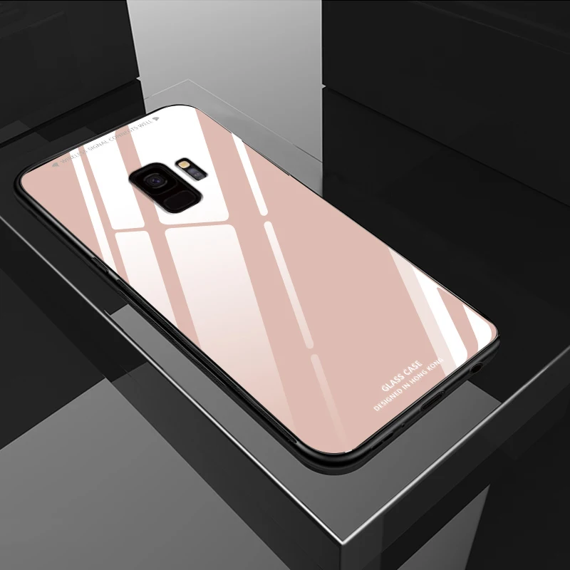 Розовый Для samsung Galaxy S10 S9 Plus чехол ZROTEVE Coque для samsung Note 10 9 8 чехол закаленное стекло крышка S 9 S8 Plus S10 E S10E чехол s - Цвет: Розовый