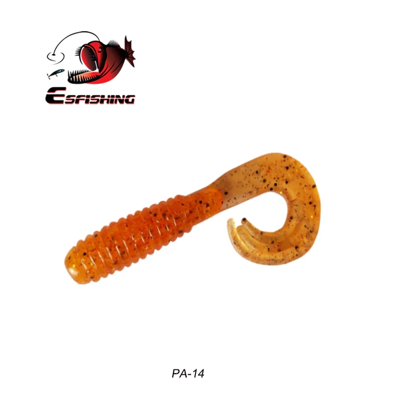 PA14 Esfishing приманка 10 шт. 5 см/1,6 г Esfishing триппле приманки для рыбалки в форме личинок Мягкие силиконовые кренкбейт запах снасти Морская Рыбалка - Цвет: PA14