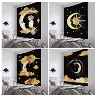 fuwatacchi star girls photo wall tapestry home decorative blankets carpets 2021 modern personalized window hanging tapestries