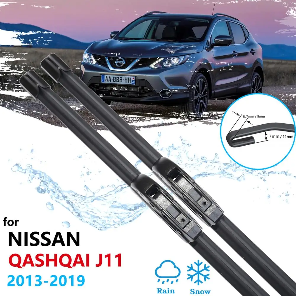 Автомобильные стеклоочистители для Nissan Qashqai J11 20113 ~ 2019 переднего ветрового стекла