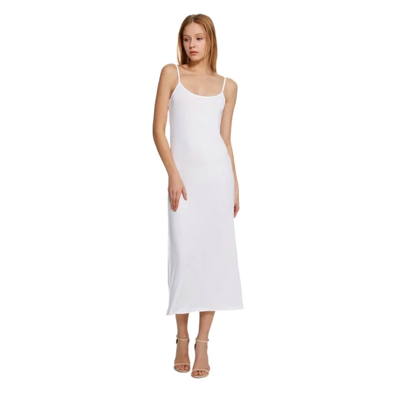 Женское платье юбка с бретельками жилет Нижняя ночная рубашка комбинация белого