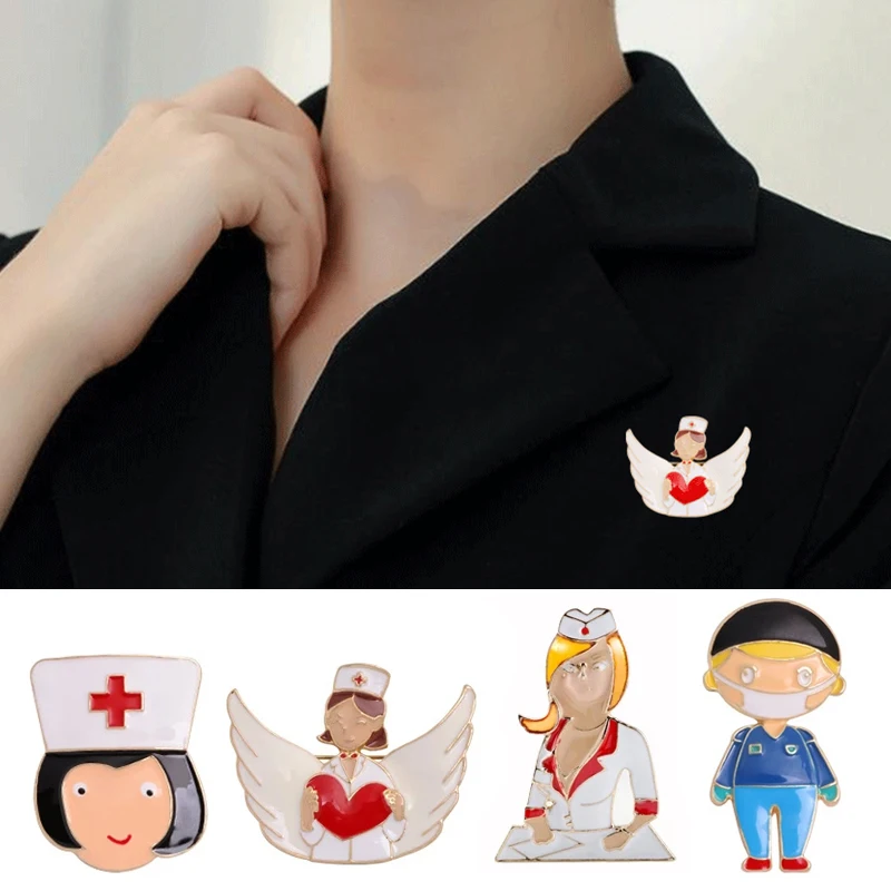 

1PC Badge Brooch Lapel Nurse Doctor Medical Pin Accessories Jewelry Hospital Scarf Buckle