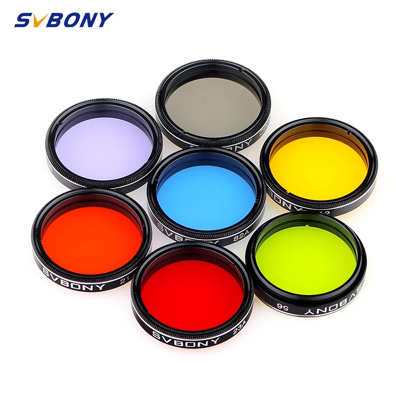 SVBONY 1,2" лунный фильтр+ CPL фильтр+ пять цветов фильтр комплект для повышения лунного и планетарного зрения уменьшает загрязнения света лучший F9135A