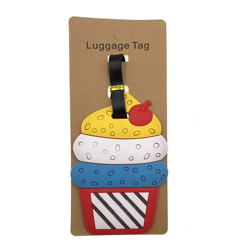 24 Cartoon Animal Unicorn Luggage Tags Portable Travel Accessories Silica Gel Suitcase Addres Holder Women Baggage Boarding Label - Цвет: 24