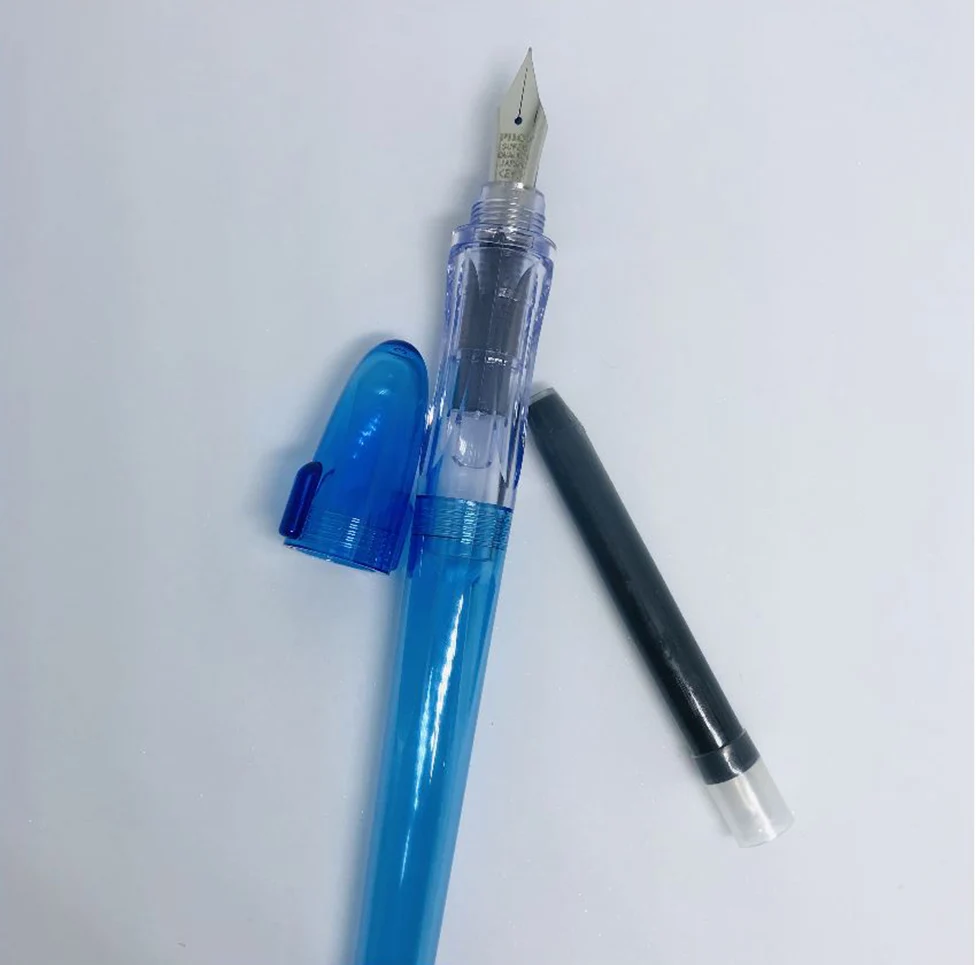 Pilot Роскошные прозрачные перьевые/каллиграфическая ручка Ergo Grip Extra Fine NibClear/черный маркер японская ручка для студентов