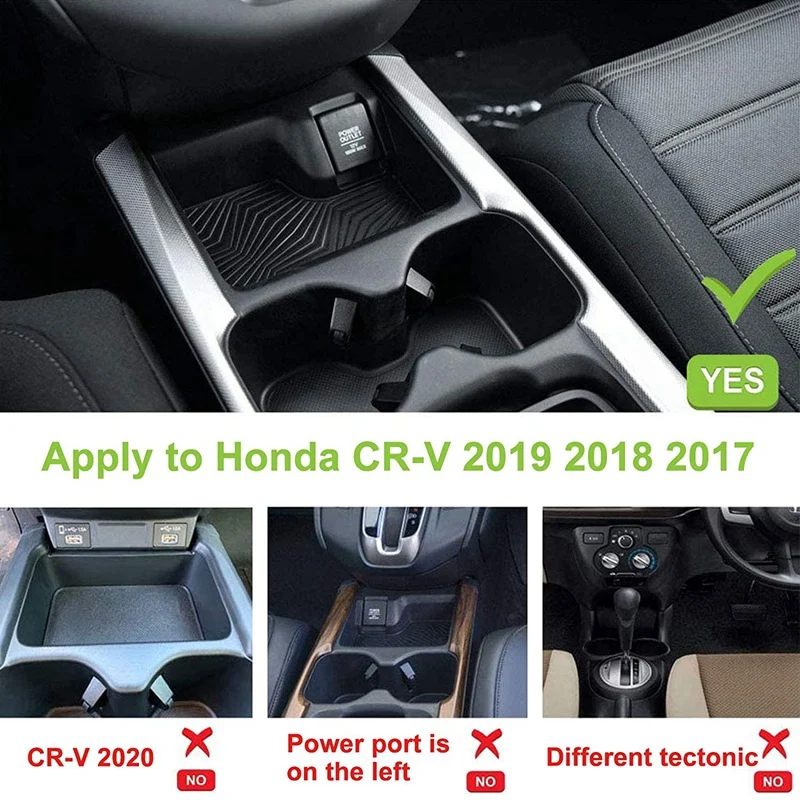 

Car Wireless Charger for Honda CRV 2017-2019 Accessories Center Console Storage Box Phone Wireless Charging Pad Mat