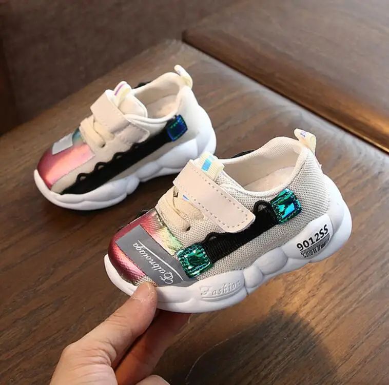 Новые осенние детские кроссовки для мальчиков и девочек спортивная обувь с