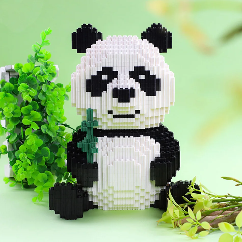 

3689PCS Cartoon DIY Assemable Cute Panda Model Mini Building Blocks Bricks Educational Animal Toys for Children Boys Gift