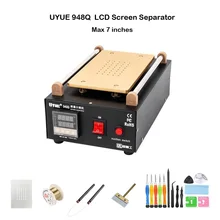 UYUE 948Q Built-in Vacuum Pump Metal Body Glass LCD Screen Separator 7 Inches Machine Kit with Silicone Mat for Smart Phone