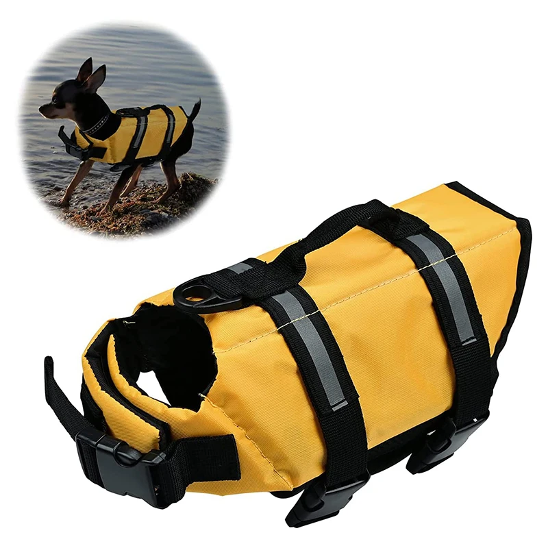 

Adjustable Buckle Pet Life Preserver Jacket Dog Life Vest Puppy Clothes Dog Safety Life Coat for Swimming Boating Hunting