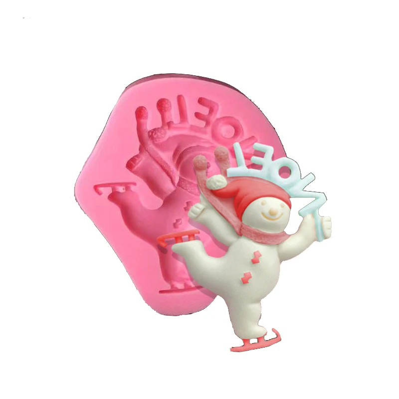 Снеговик Снежинка инструменты для готовки помадка силиконовые формы шоколад