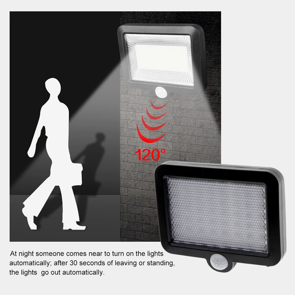 Светодиодный светильник для крыльца 56 светодиодный открытый Солнечный
