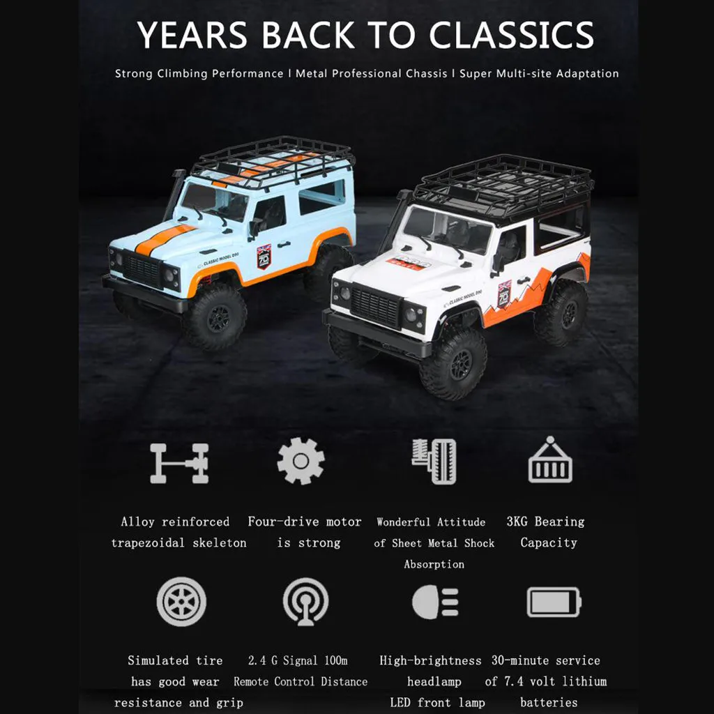 MN 99 2 4G 1/12 4WD RTR военный Рок Гусеничный Радиоуправляемый грузовик багги