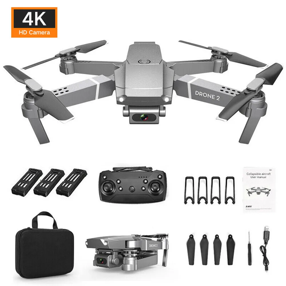 Складной Квадрокоптер X Pro 2 4g Wi Fi Fpv 4k/720p/1080p Hd|Радиоуправляемые вертолеты| |