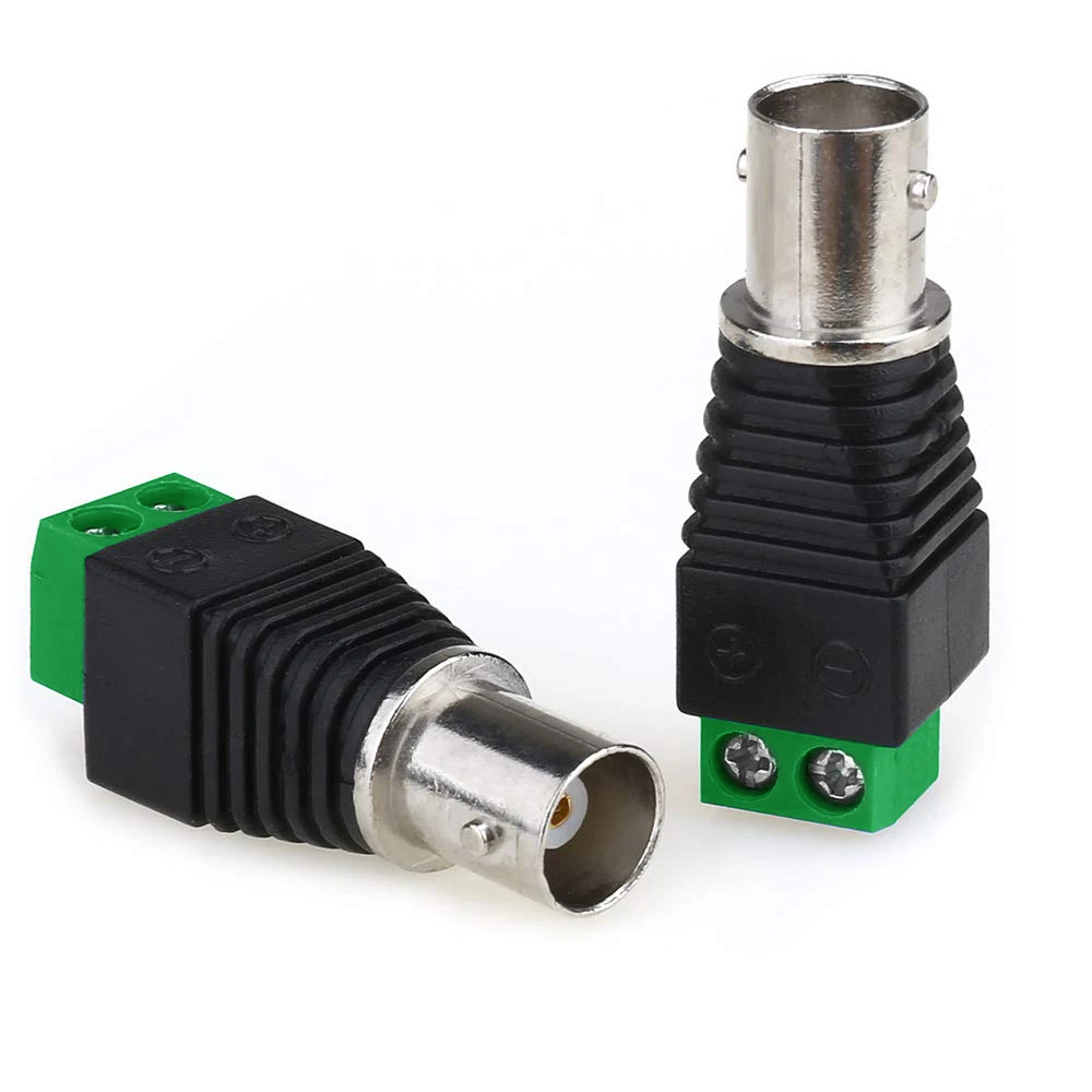 DC Power Female Green terminal CAT5/CAT6 кабельный разъем для камеры видеонаблюдения BNC Гнездовой