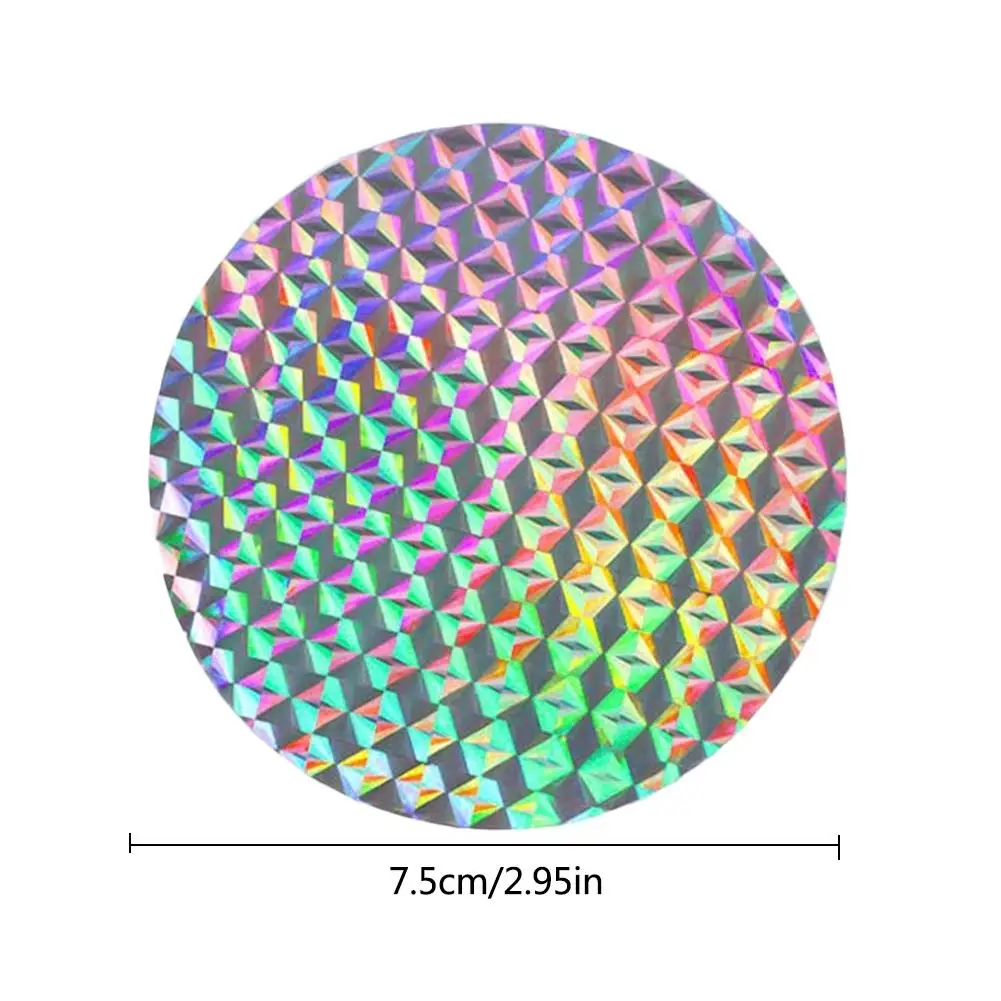 

10/20pcs Round Bird Repellents Sticker Owl Shape Hanging Bird Reflective Deterrents Tape Garden Scares Pigeons Woodpecker