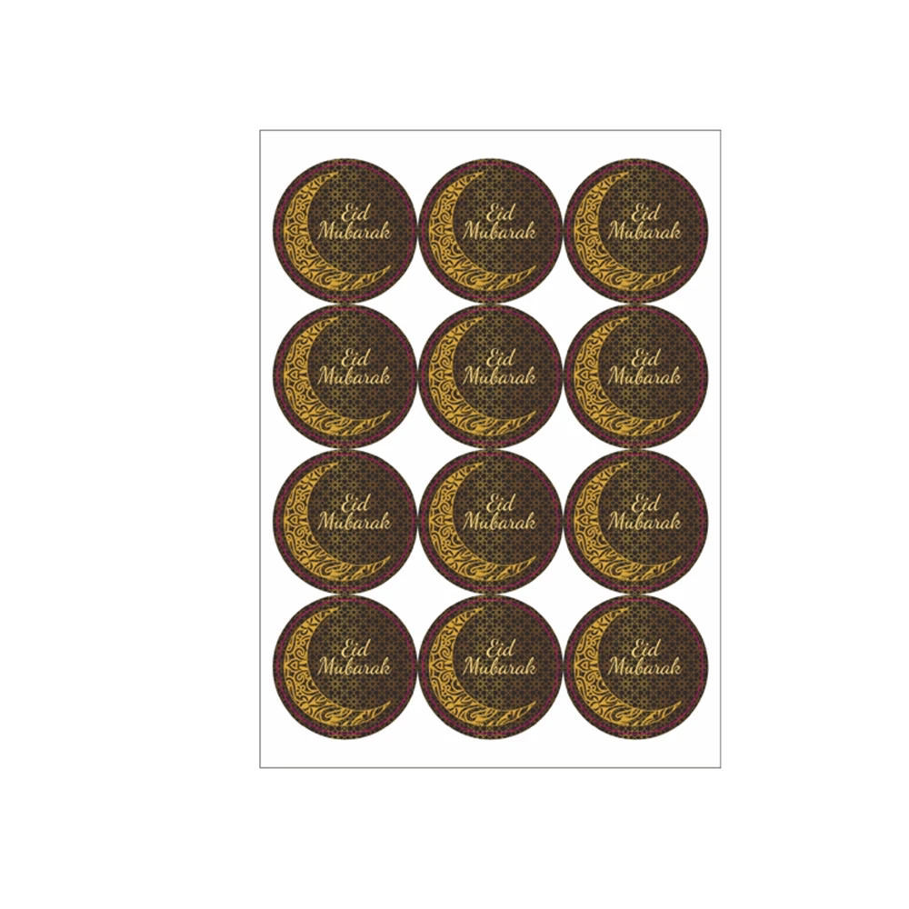 

120pcs Ramadan Eid Mubarak Decorations Paper Sticker Gift Lable Seal Sticker Islamic Muslim Eid Al-fitr Decoration Supplies