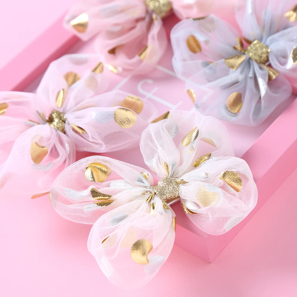 

Girls Bow Headband Korean Style Sequins Mesh Yarn Hair Clips For Kids Baby Hairpin Cute Barrettes Children Kids Hair Accessories