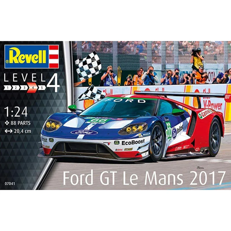 

Revell static assembled car model 1/24 scale Ford GT Le Mans 2017 racing car model kit 07041