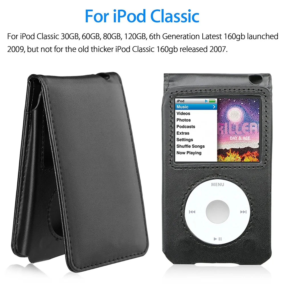 Кожаный чехол Running Camel Для Apple iPod Классический 80 ГБ 120 Гб 160 с зажимом для ремня +
