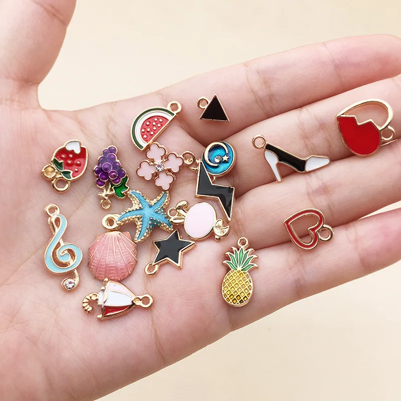 Semitree 30 шт. смешанные стильные сердца звезды серьги Подвески ожерелье подвеска