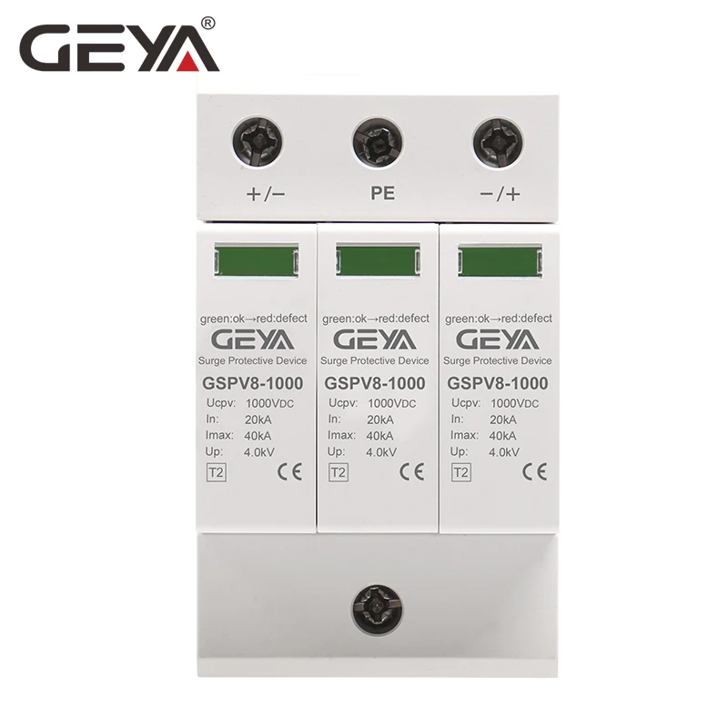 GEYA PV SPD 2P 3P 600V 1000V DC стабилизатор напряжения SPD DC 500V
