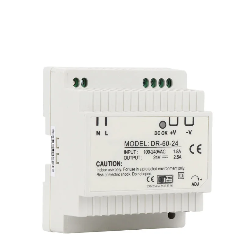 DR 60 Din Rail Тип питания 24 24/12/18/5 AC DC преобразователь импульсный источник