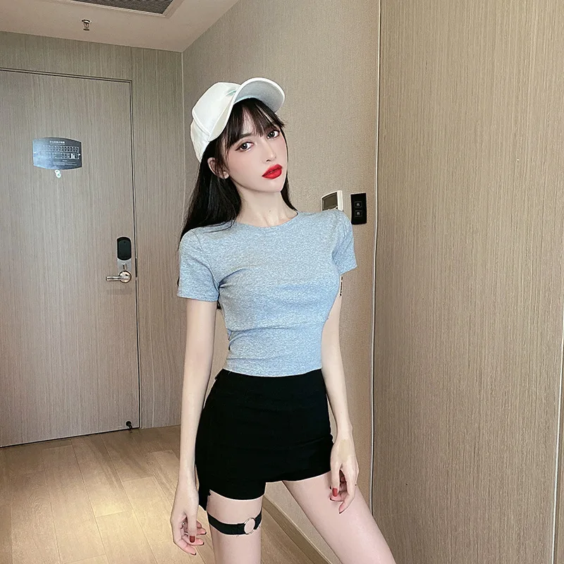 

Plus Size Shorts Lace up Elastic Mid Waist Loose Wide Legs Casual Female Home Comfy Shorts White