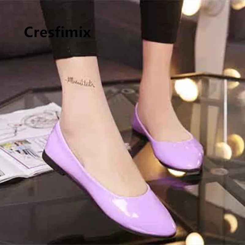 Туфли женские на плоской подошве фиолетовые a5710b | Обувь