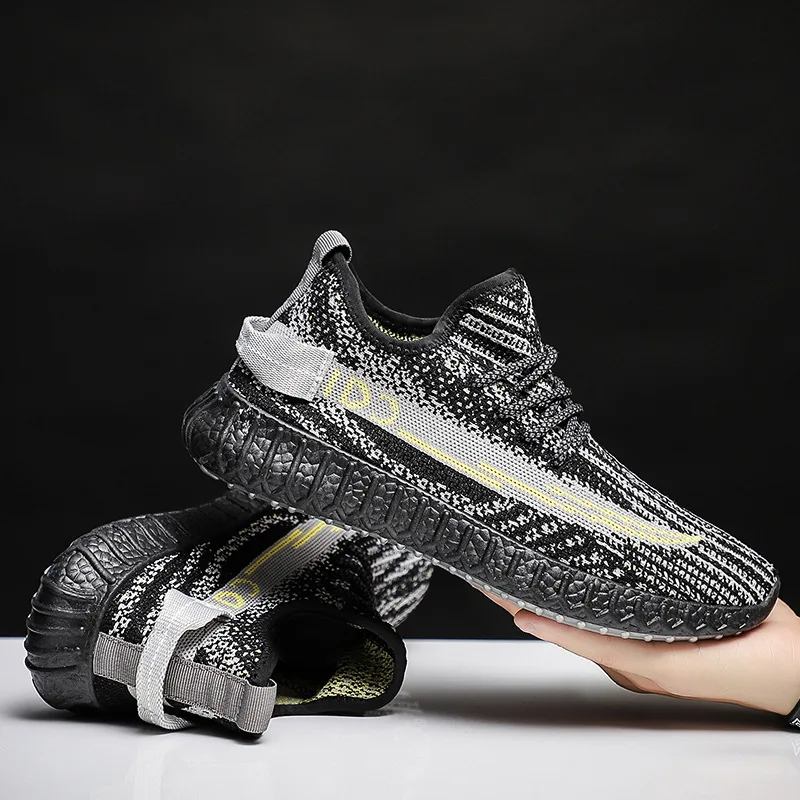 Новые стильные тканые мужские кроссовки для весны и осени дышащие резиновые