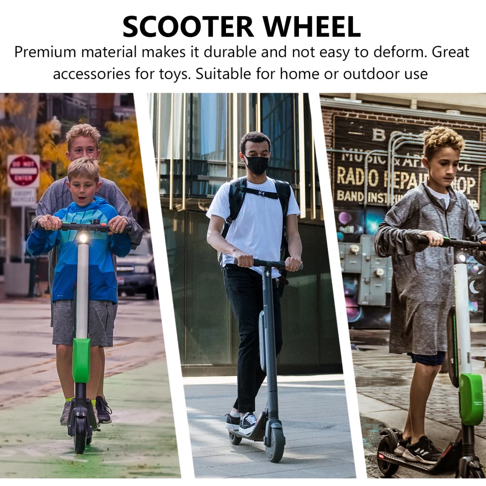 

2pcs Light Scooter Replacement Wheels High Elastic PU Replacement Wheels