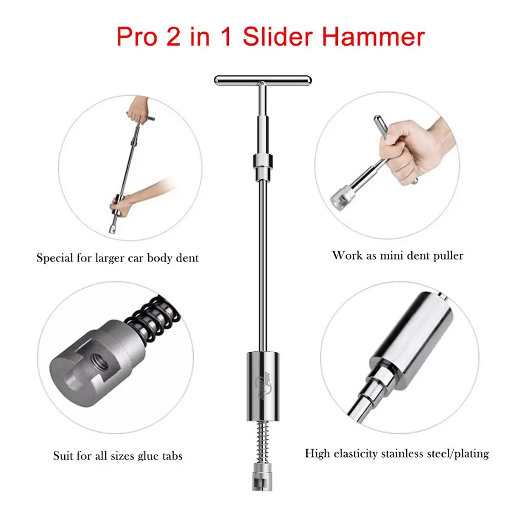 vender Super Pdr Dent Repair Tools Conjunto Kit De Ferramentas De Remoção Paintless Dent Martelo Deslizante Cola Guias Cola Varas Ferramentas De Reparo Do Carro Mão