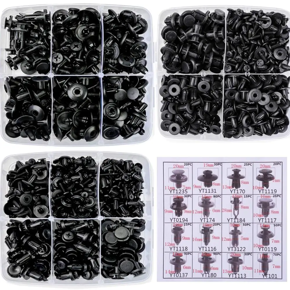 620 Pcs Fastener Clips Mixed Car Fasteners Door Trim Panel Auto Bumper Rivet Retainer Push Engine Cover Fender with Storage Box |