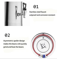 Commercial No filtration Soybean Milk machine 18L 22L Automatic boiling grinding filtering soybean milk beating machine