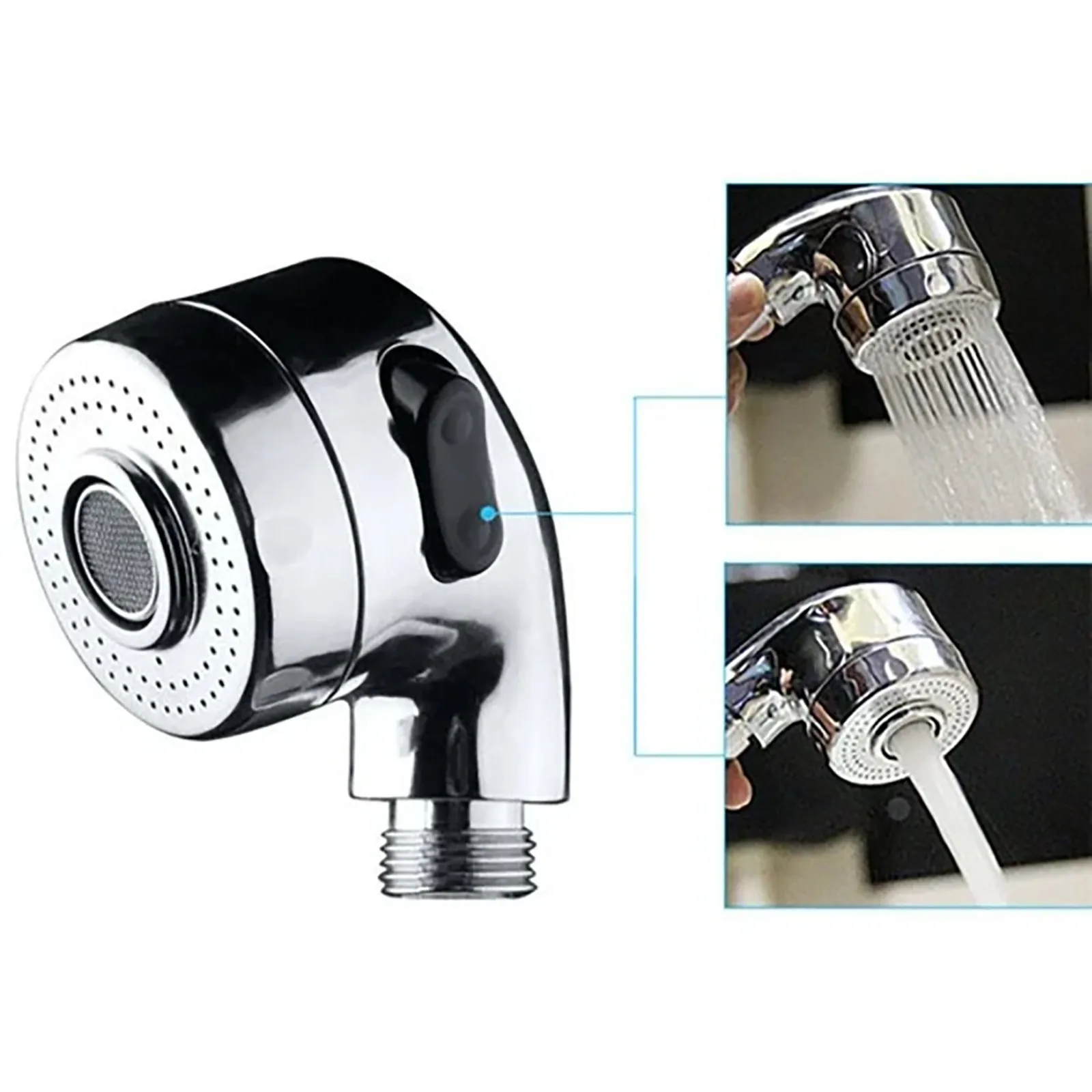 

40# Home Bathroom Sink Faucet Sprayer Water Tap Extension Nozzle Adjustable Shower Set Sucker Wall-mounted Convenient To Install