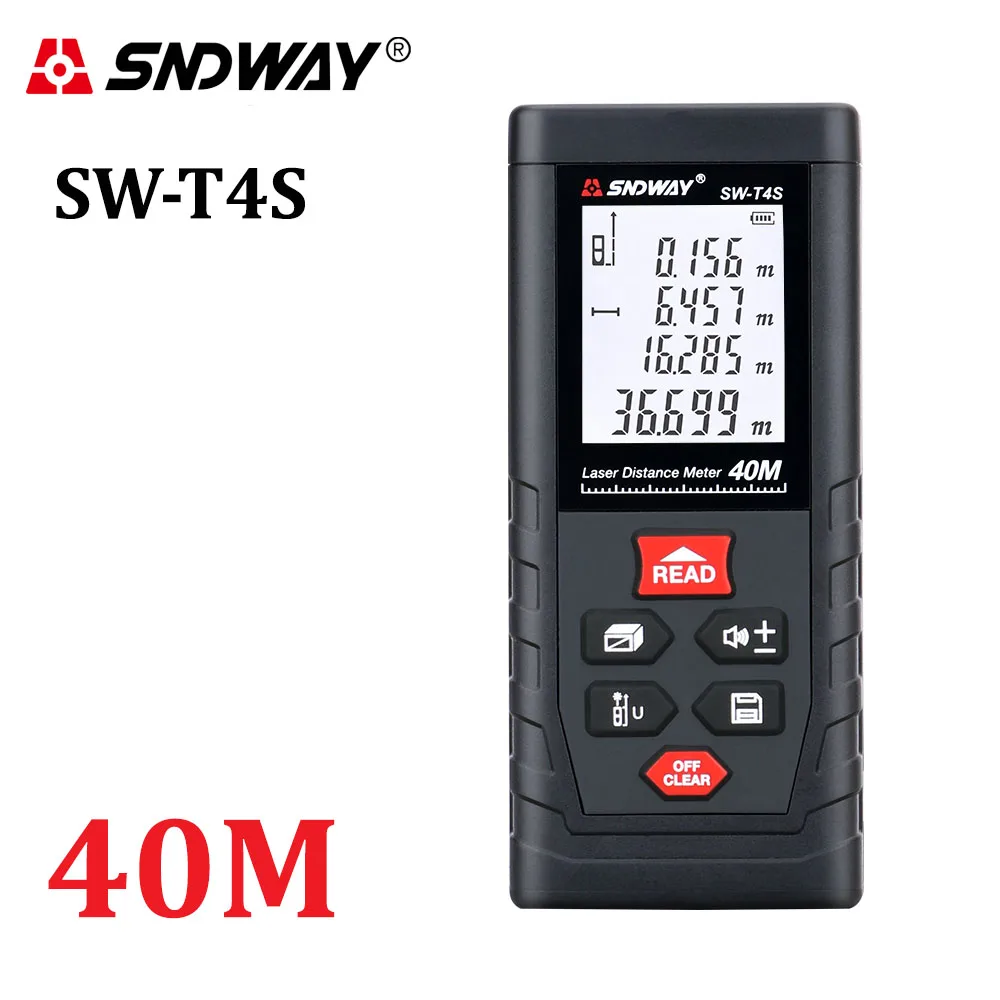 SW-T4S SNDWAY цифровой лазерный дальномер линейка 40 м 50 м 60 м 70 м 80 м 100 м 120 м trena finder ленточный дальномер тестер инструмент - Цвет: SW-T4S