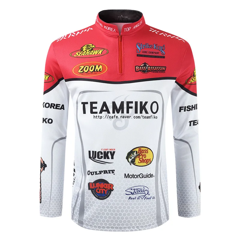 

2020 New Arrival Fishing Clothing Big Size Men Long Sleeve Shirt Quick Drying Stand Collar Fishing Shirt Autumn Spring Clothes