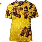 Футболка Mamba для мужчин и женщин, летняя, с коротким рукавом, с пчелами, повседневная, в стиле Харадзюку, с ОС, Пляжная футболка с натуральными цветами пионов, топ с насекомыми