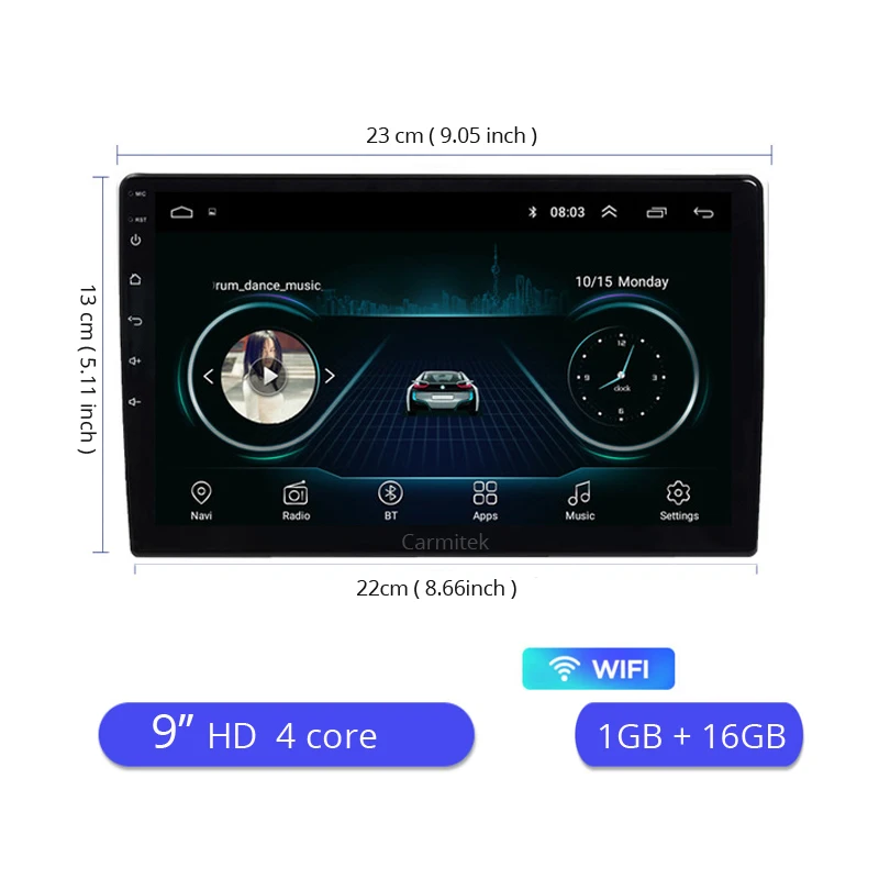 Car Multimedia Player 2 din Android Stereo Radio Bluetooth WIFI Audio Mirrorlink MP5 GPS Navigation Camera universal | Автомобили и