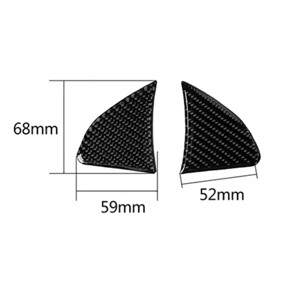 

70% 2Pc Steering Wheel Sticker Self-adhesive Easy Installation Carbon Fiber Universal Car Button Trim for Honda Fit/Jazz 2014-20