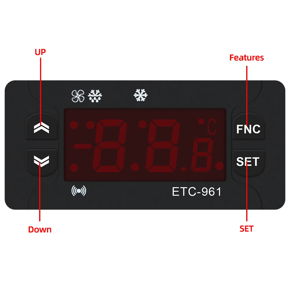 5pcs etc 961mini temperature controller microcomputer thermostats digital thermostat refrigeration alarm 220v ntc sensor 40 off free global shipping