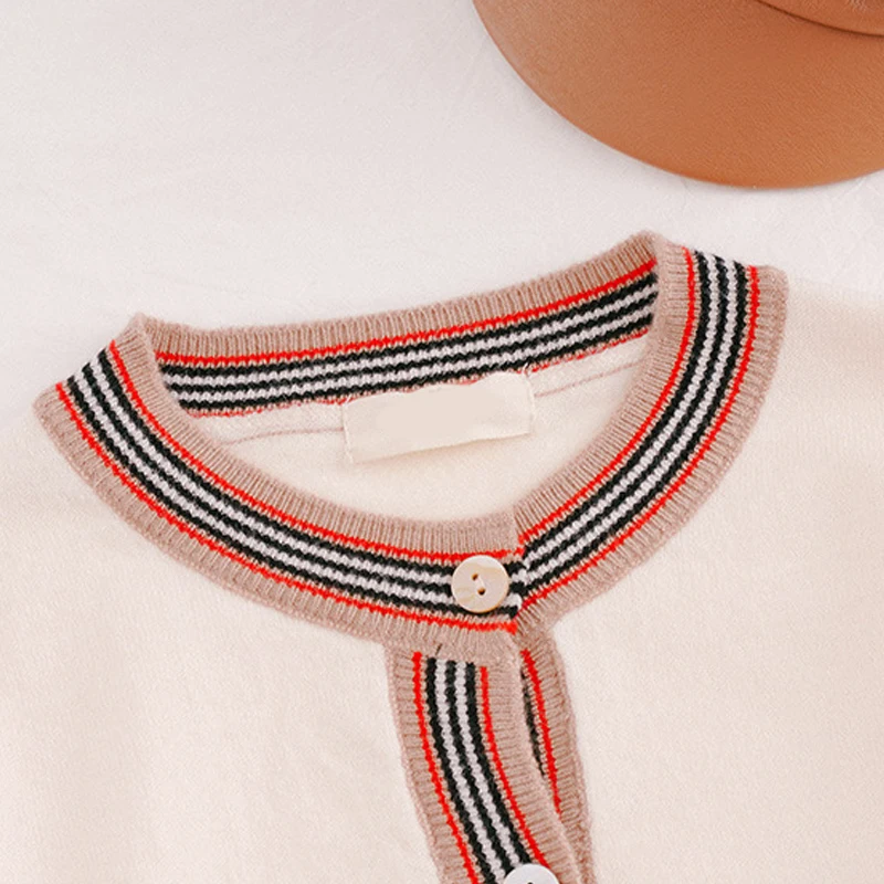 

Melario Baby Girl Clothes Set Autumn Winter New Fashion Striped Sweater Suit Cute Bow Knitted Two-piece 1-7 Years Kids Clothing