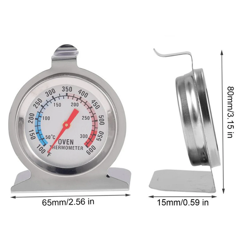 

Stainless Steel Oven Thermometer Cooker Thermometer Grill Food Meat Thermometer Adjustable Stand Up Hange thermomer