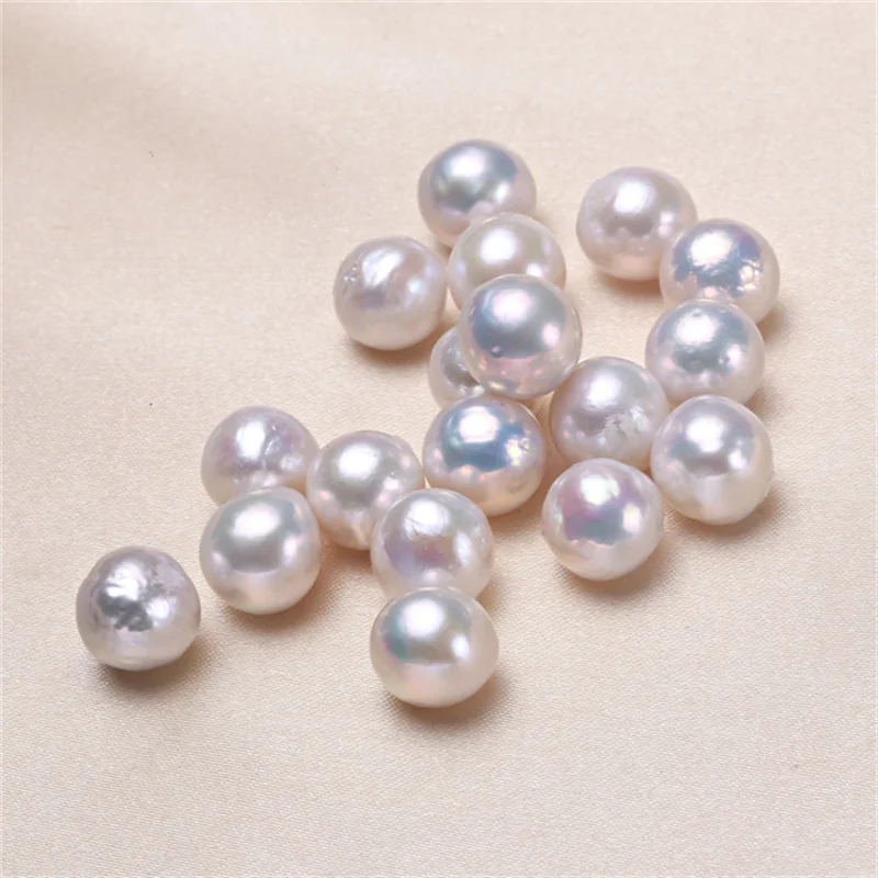 

Wholesale Matching Baroque Round Pearl 3A High Quality Freshwater Pearl Beads 10-12mm Baroque Loose Pearls