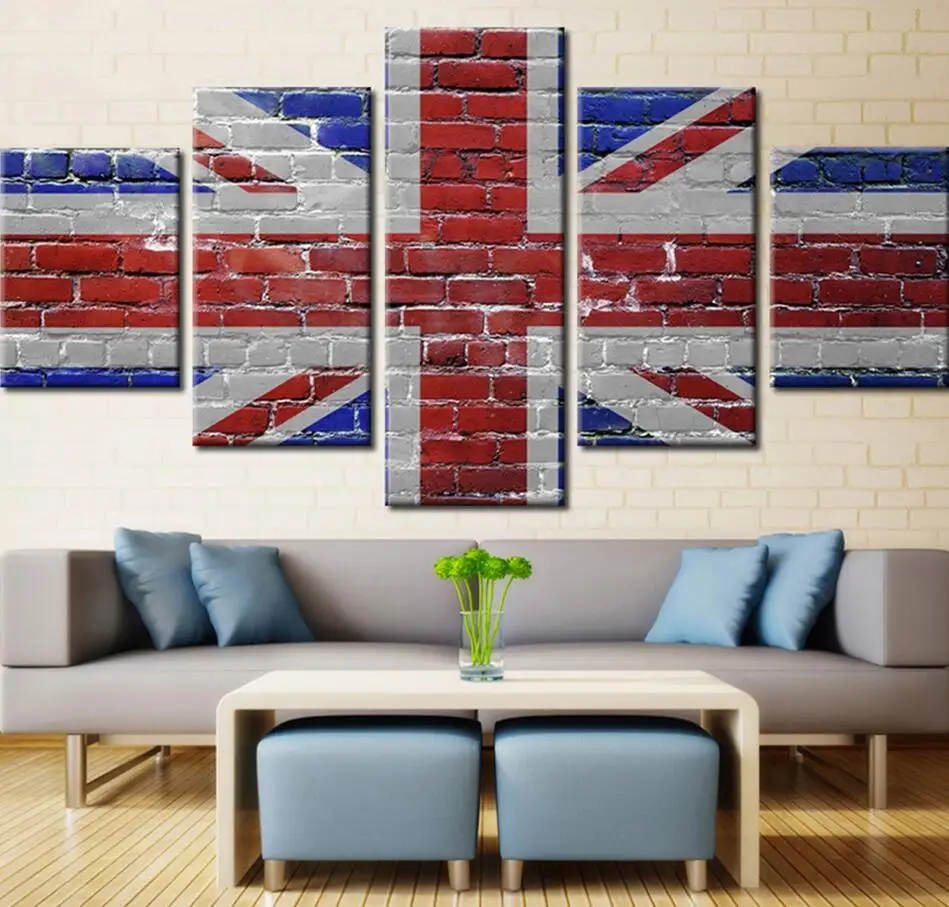 

Modular Pictures Frame HD Prints Canvas Painting 5 Pieces Home National Flag Decor Abstract Wall Art Office Study Artwork Poster