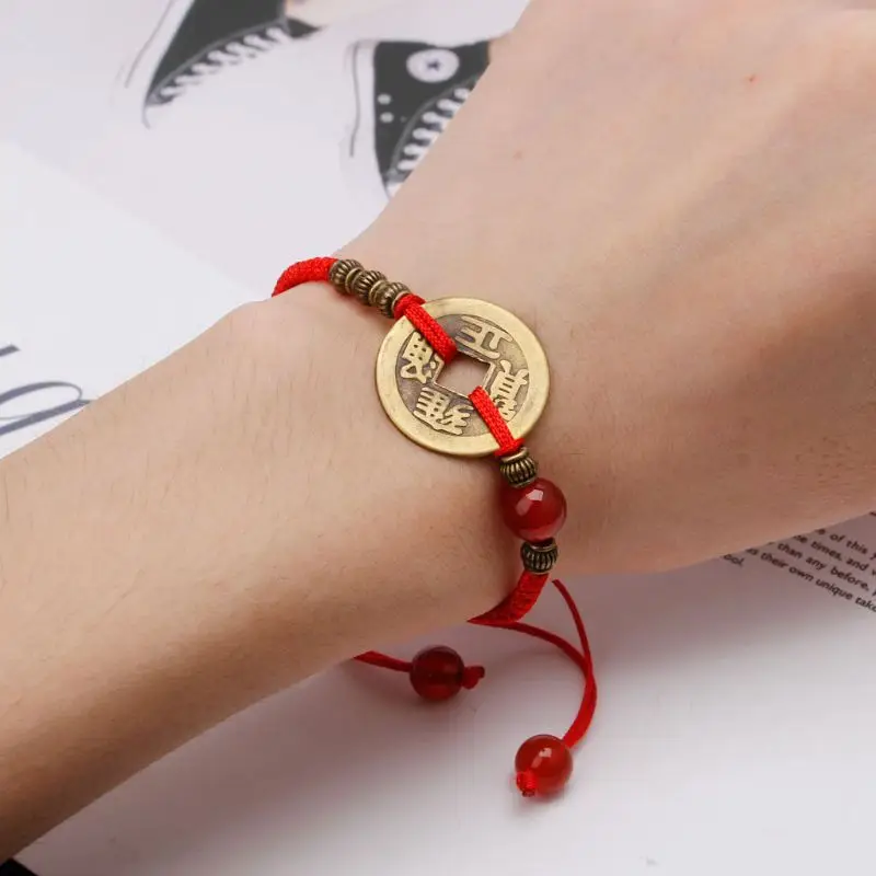 Feng Shui I Ching древняя монета Каббала Красная струна притягивает удачу богатство