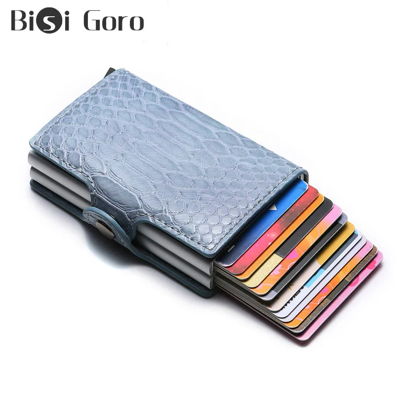BISI GORO 2 Чехол Rfid кредитный держатель для карт всплывающий Кошелек Мужские