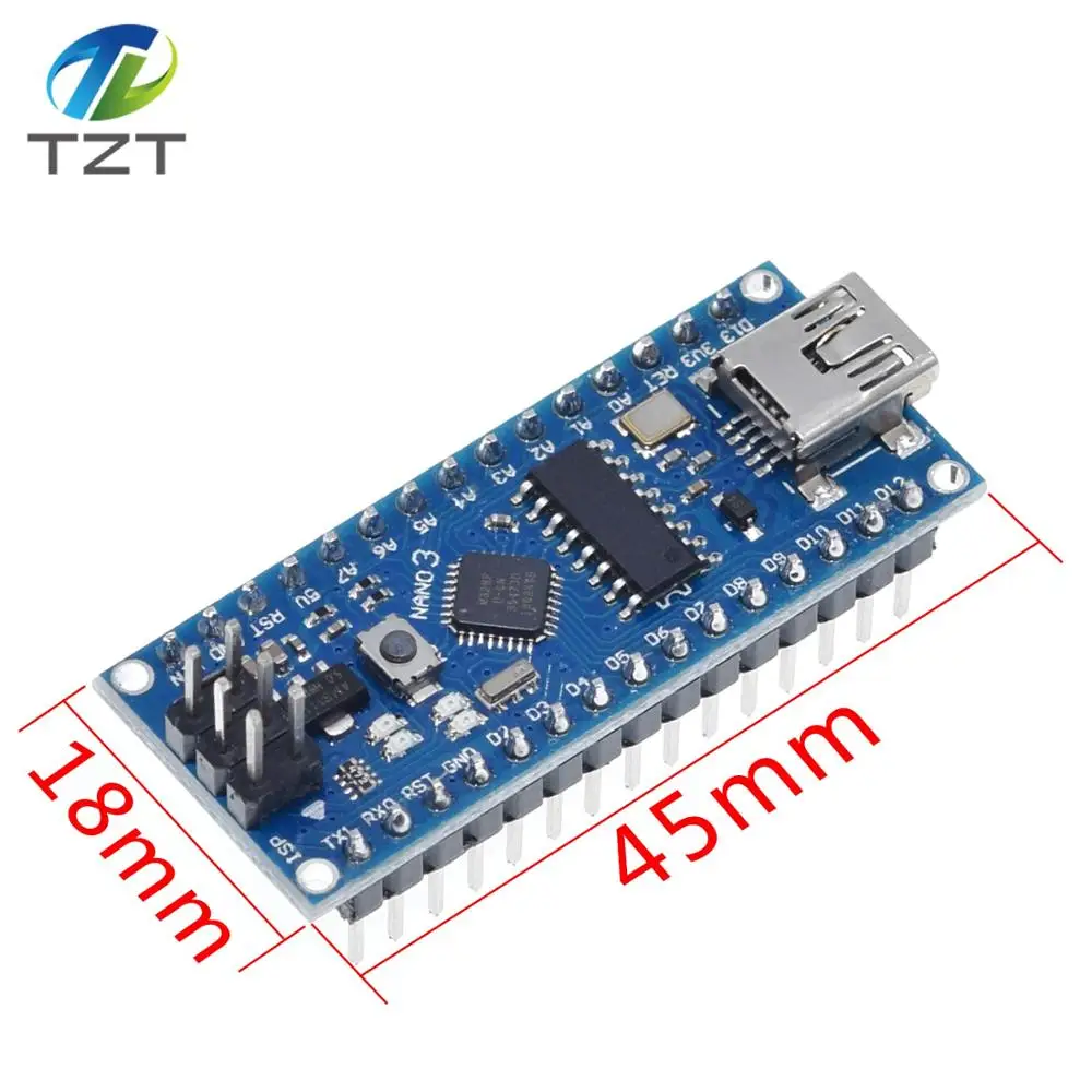 Мини USB с Загрузчиком Nano 3 0 контроллер совместим Arduino CH340 драйвер 16 МГц NANO V3.0 Сварка