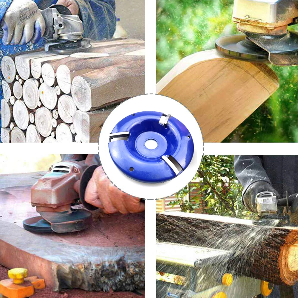 

For 16mm Angle Grinder Tool Milling Cutter Tea Tray Blade Tridentate Woodworking Disc Grinder 100MM Power Wood Carving Disc